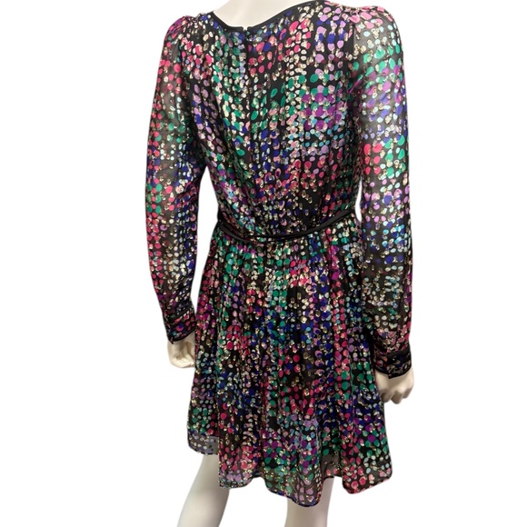 Kate Spade Metallic Polka Dot Mini Dress Make Magic MSRP $428 - size M - Picture 7 of 8